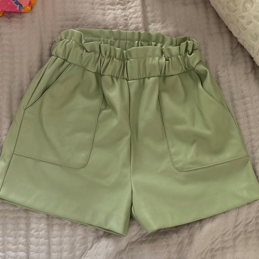 Pleather shorts